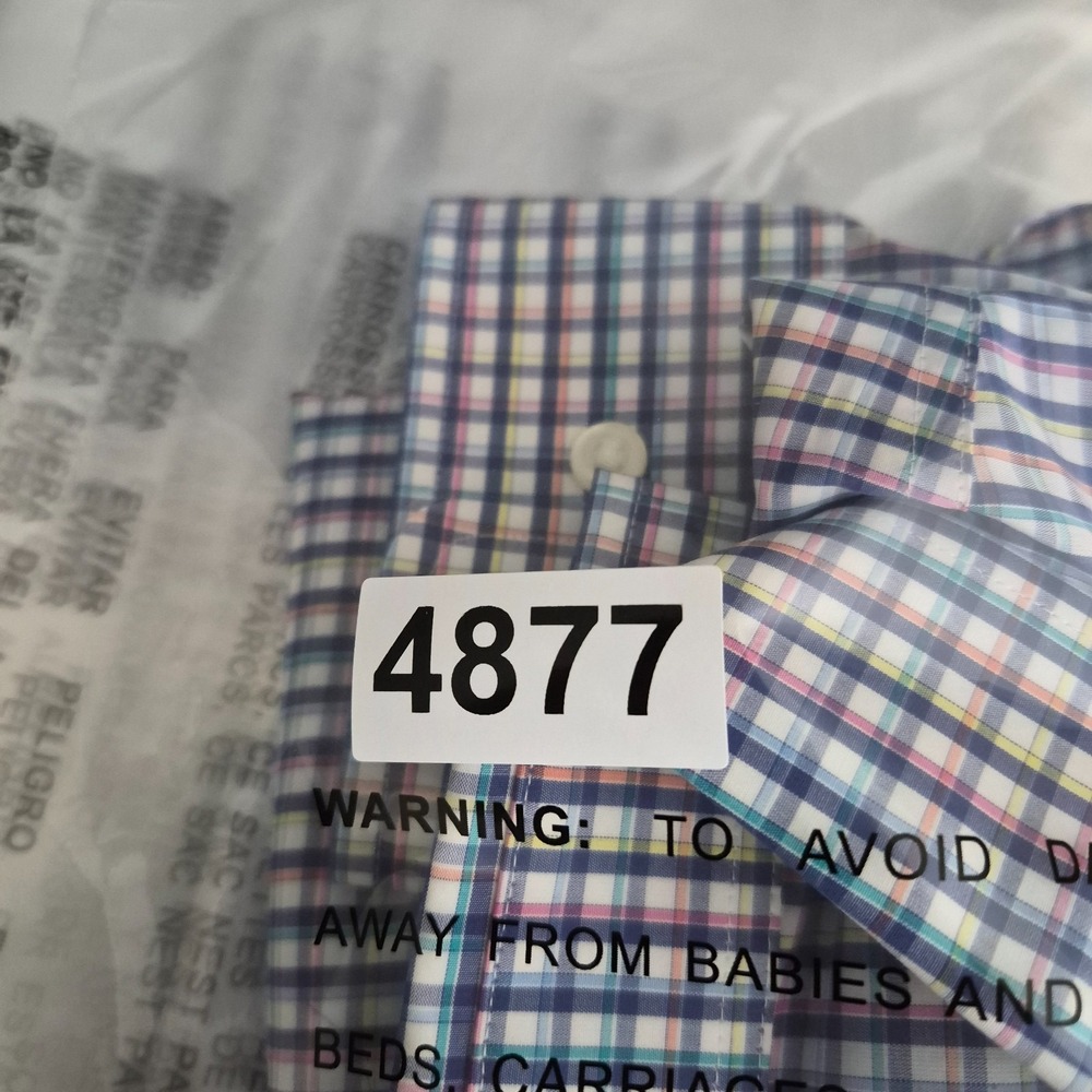 Johnnie O West Coast Prep Button Down Shirt Men's Medium Plaid Comfort NWT - Picture 9 of 9